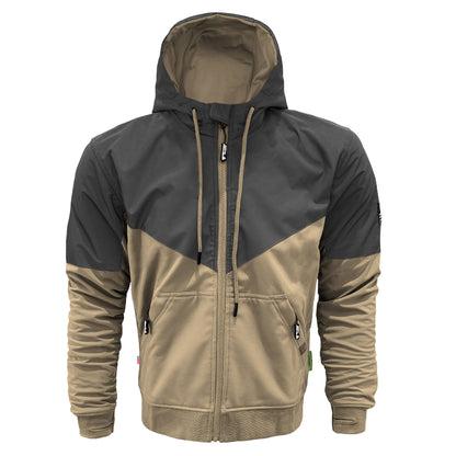 SALE SoftShell Reflective Khaki Nebula Hoodie - with Pads