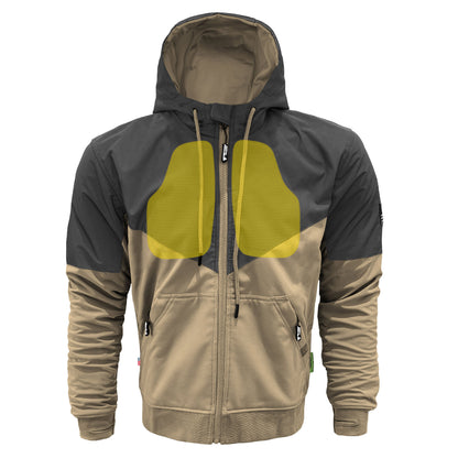 SALE SoftShell Reflective Khaki Nebula Hoodie - with Pads