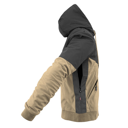 SALE SoftShell Reflective Khaki Nebula Hoodie - with Pads