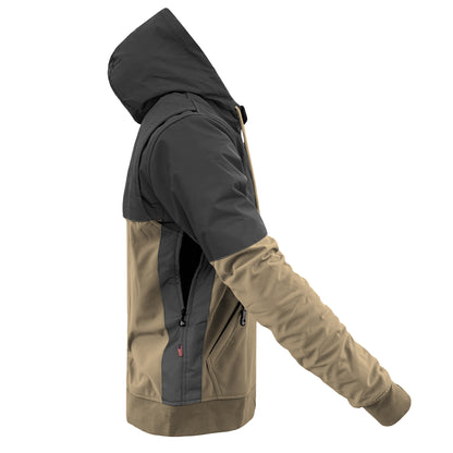 SALE SoftShell Reflective Khaki Nebula Hoodie - with Pads