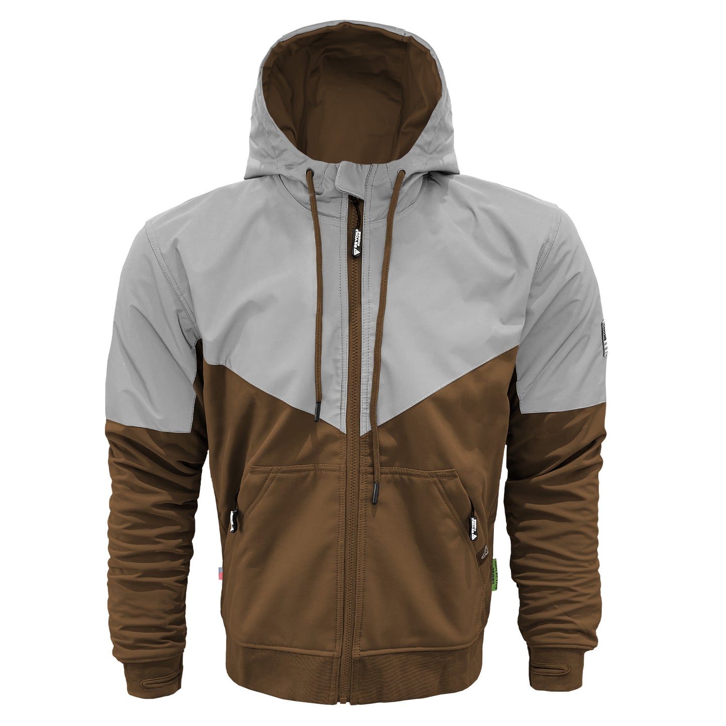 SoftShell Reflective Light Brown Eclipse Hoodie - with Pads