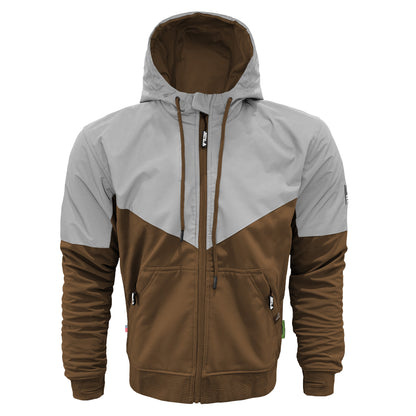 SoftShell Reflective Light Brown Eclipse Hoodie - with Pads