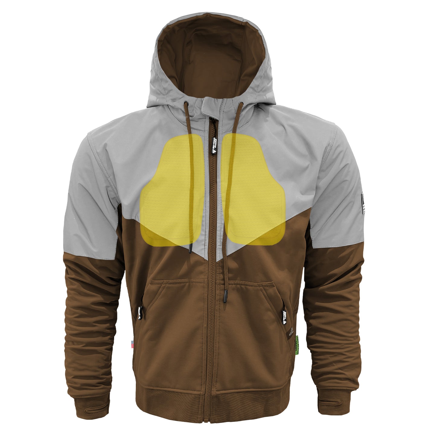 SoftShell Reflective Light Brown Eclipse Hoodie - with Pads