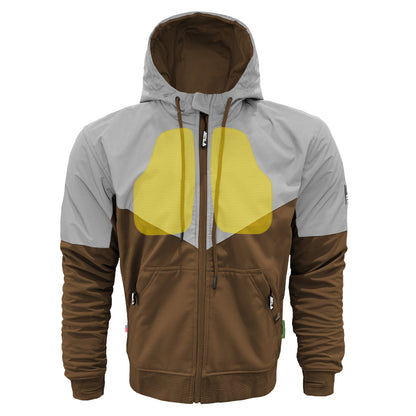 SoftShell Reflective Light Brown Eclipse Hoodie - with Pads