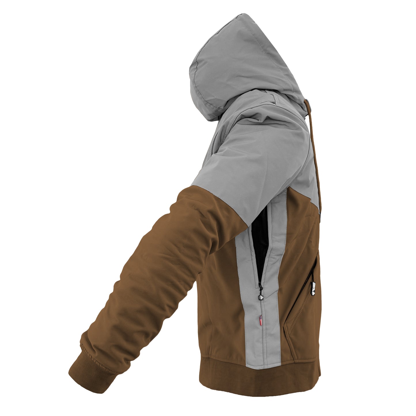 SoftShell Reflective Light Brown Eclipse Hoodie - with Pads