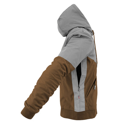 SoftShell Reflective Light Brown Eclipse Hoodie - with Pads