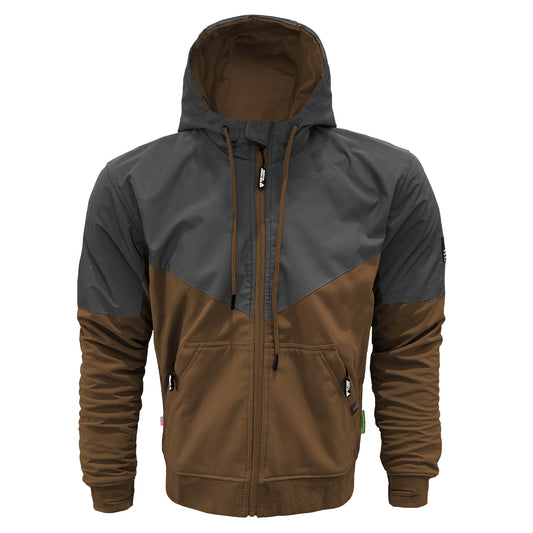 SoftShell Reflective Light Brown Nebula Hoodie - with Pads