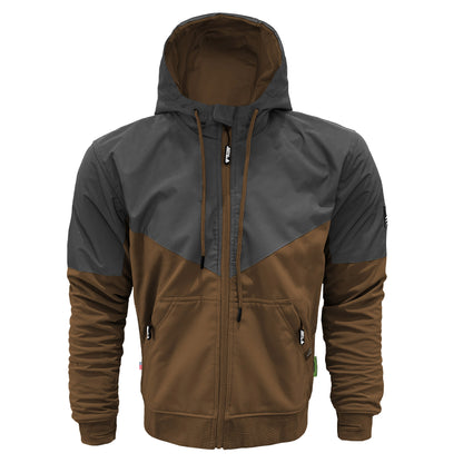 SoftShell Reflective Light Brown Nebula Hoodie - with Pads