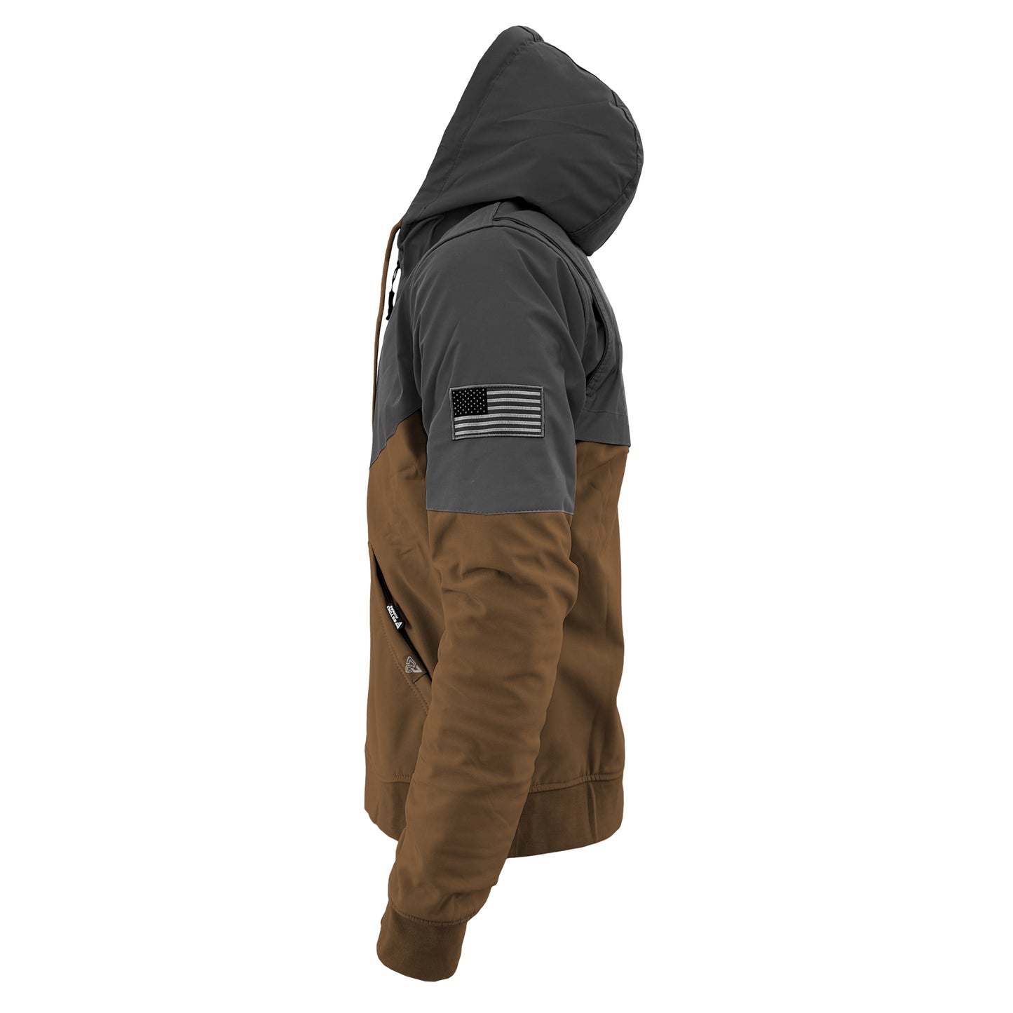 SoftShell Reflective Light Brown Nebula Hoodie - with Pads