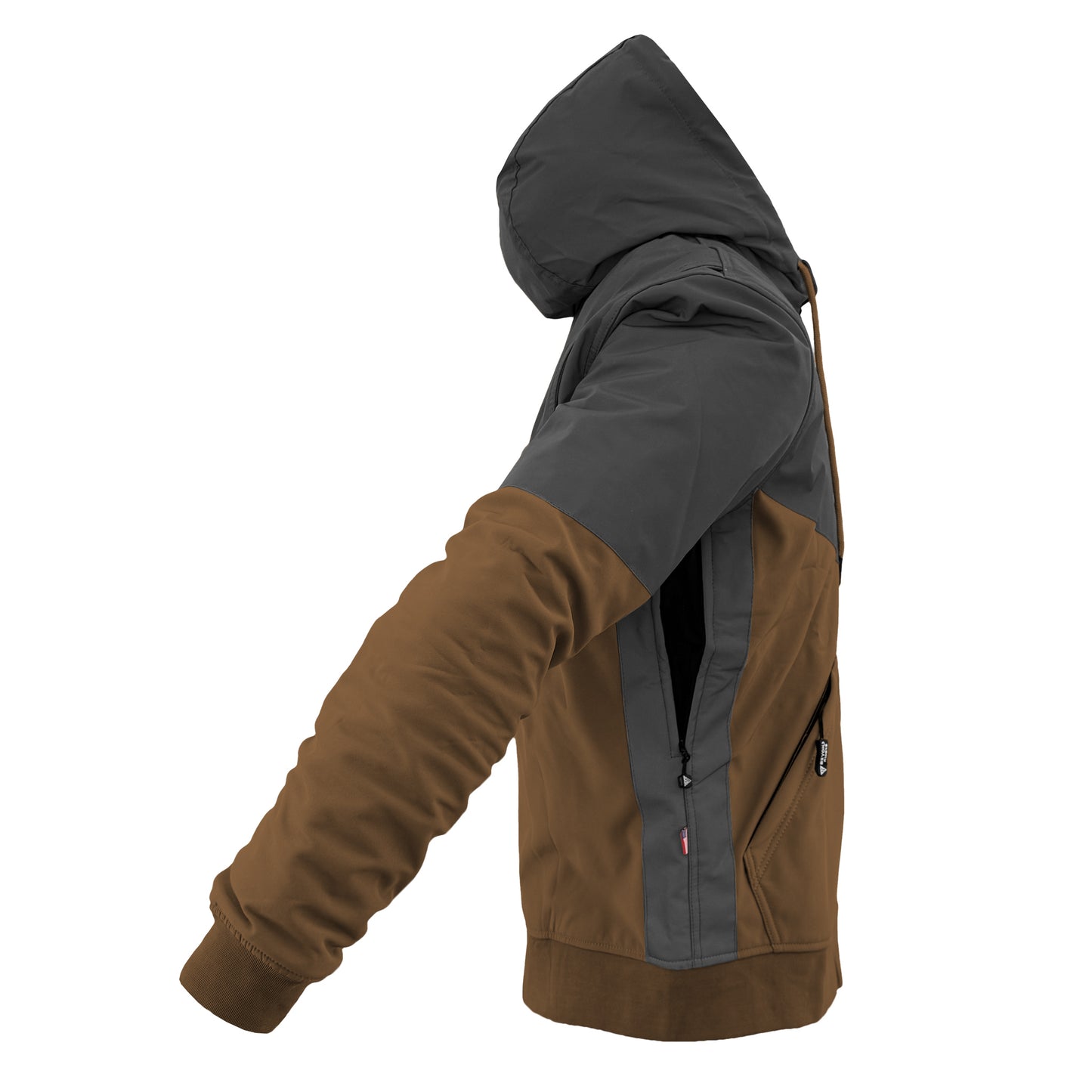 SoftShell Reflective Light Brown Nebula Hoodie - with Pads
