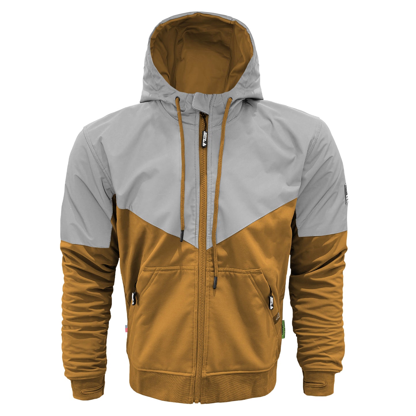 SoftShell Reflective Mustard Eclipse Hoodie - with Pads