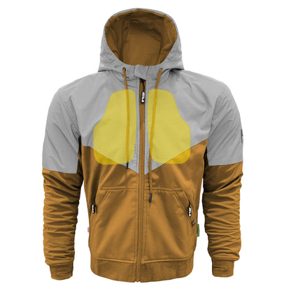 SoftShell Reflective Mustard Eclipse Hoodie - with Pads