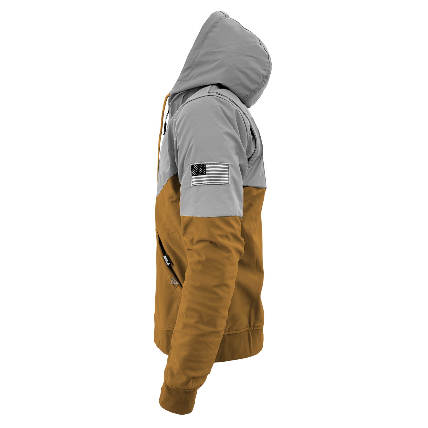 SoftShell Reflective Mustard Eclipse Hoodie - with Pads