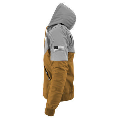 SoftShell Reflective Mustard Eclipse Hoodie - with Pads
