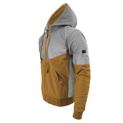 SoftShell Reflective Mustard Eclipse Hoodie - with Pads