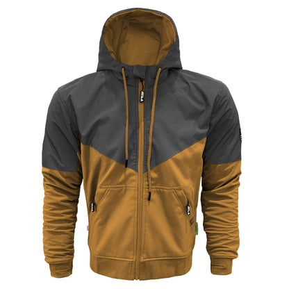 SoftShell Reflective Mustard Nebula Hoodie - with Pads