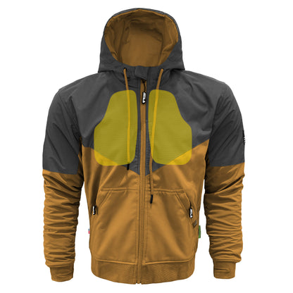 SoftShell Reflective Mustard Nebula Hoodie - with Pads