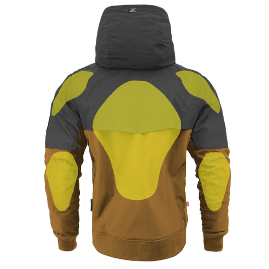 SoftShell Reflective Mustard Nebula Hoodie - with Pads