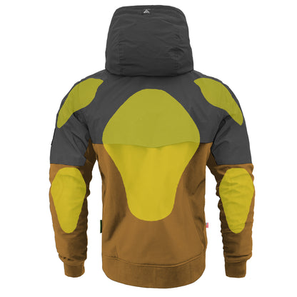 SoftShell Reflective Mustard Nebula Hoodie - with Pads