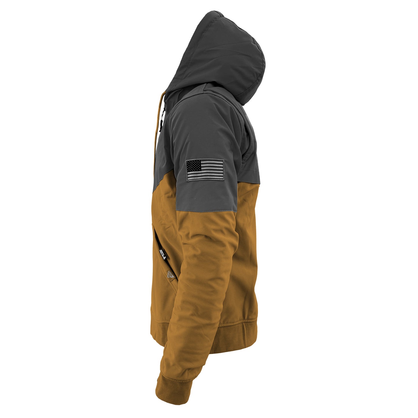 SoftShell Reflective Mustard Nebula Hoodie - with Pads