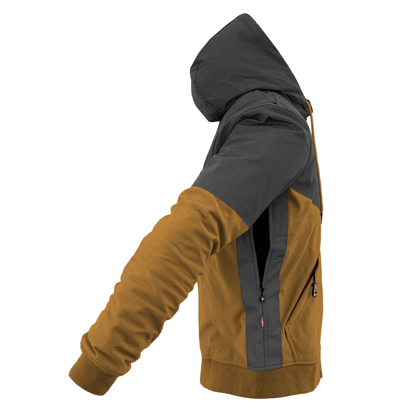 SoftShell Reflective Mustard Nebula Hoodie - with Pads