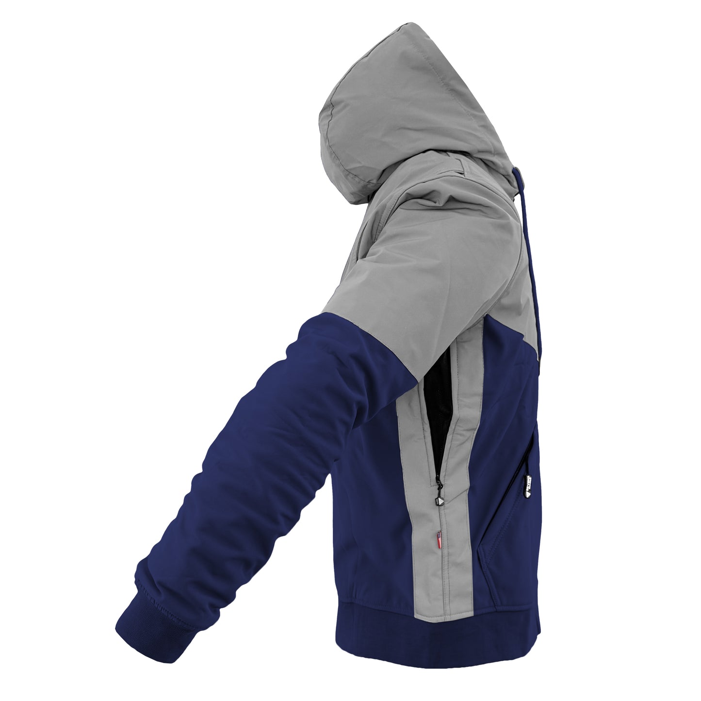 SoftShell Reflective Navy Blue Eclipse Hoodie - with Pads
