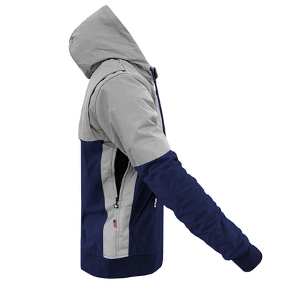 SoftShell Reflective Navy Blue Eclipse Hoodie - with Pads