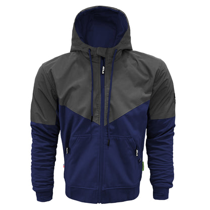 SoftShell Reflective Navy Blue Nebula Hoodie - with Pads