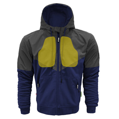 SoftShell Reflective Navy Blue Nebula Hoodie - with Pads