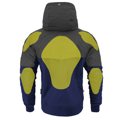 SoftShell Reflective Navy Blue Nebula Hoodie - with Pads