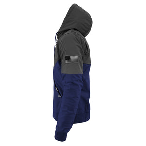 SoftShell Reflective Navy Blue Nebula Hoodie - with Pads