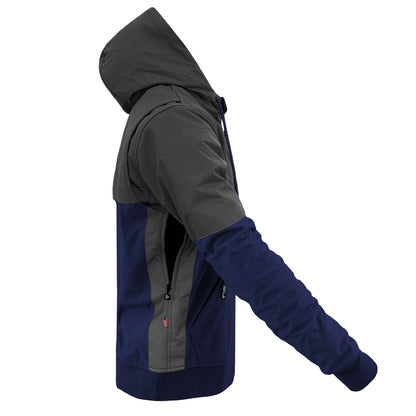 SoftShell Reflective Navy Blue Nebula Hoodie - with Pads