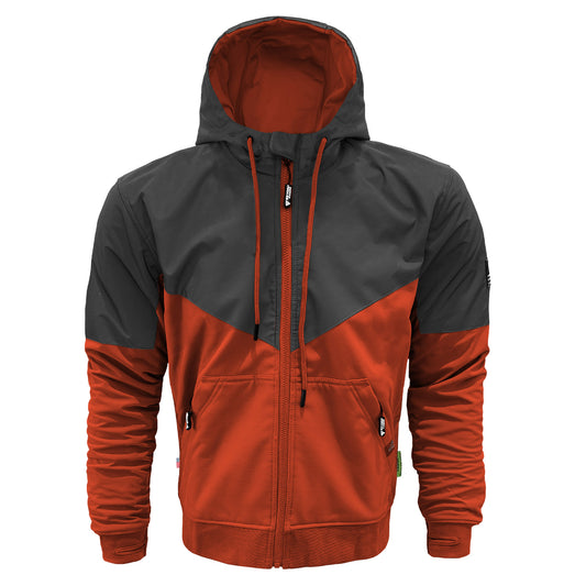 SoftShell Reflective Orange Nebula Hoodie - with Pads