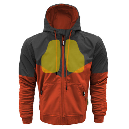 SALE SoftShell Reflective Orange Nebula Hoodie - with Pads