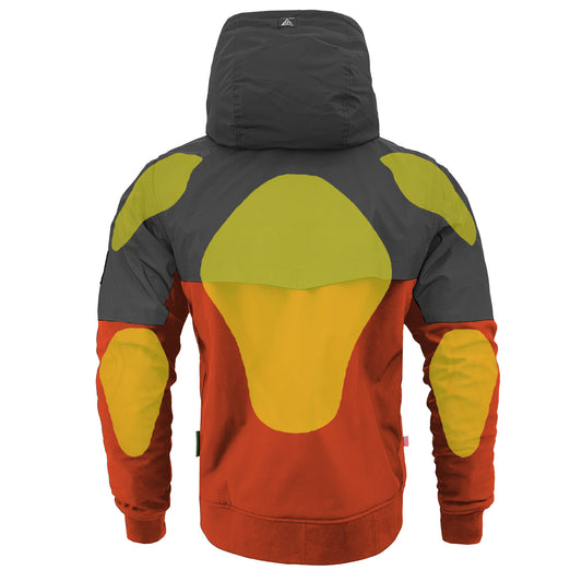 SoftShell Reflective Orange Nebula Hoodie - with Pads