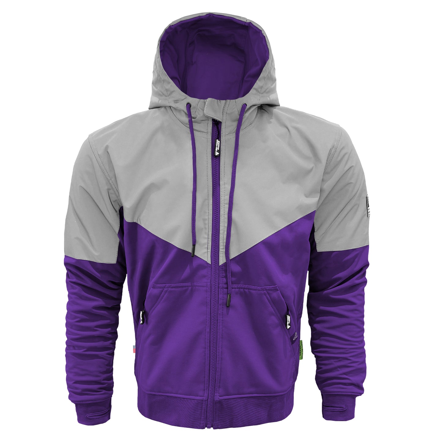 SoftShell Reflective Purple Eclipse Hoodie - with Pads