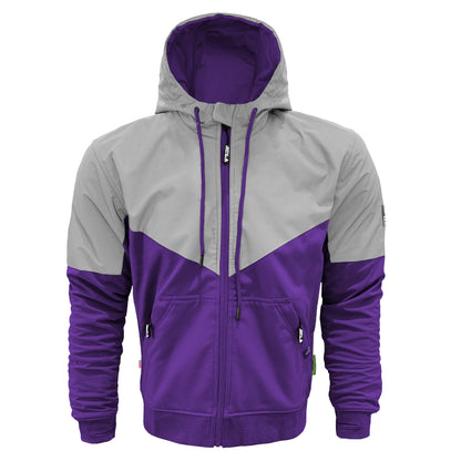 SoftShell Reflective Purple Eclipse Hoodie - with Pads