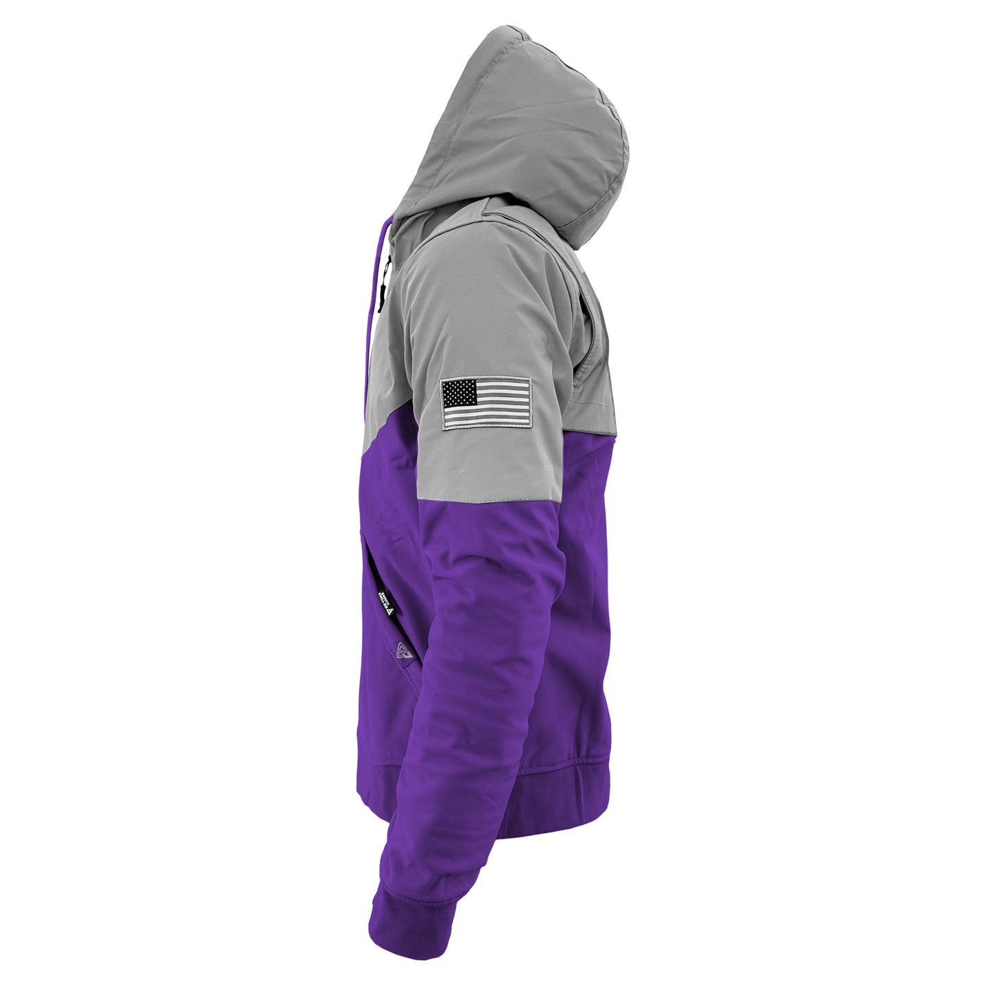 SoftShell Reflective Purple Eclipse Hoodie - with Pads