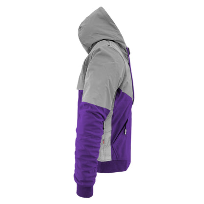 SoftShell Reflective Purple Eclipse Hoodie - with Pads