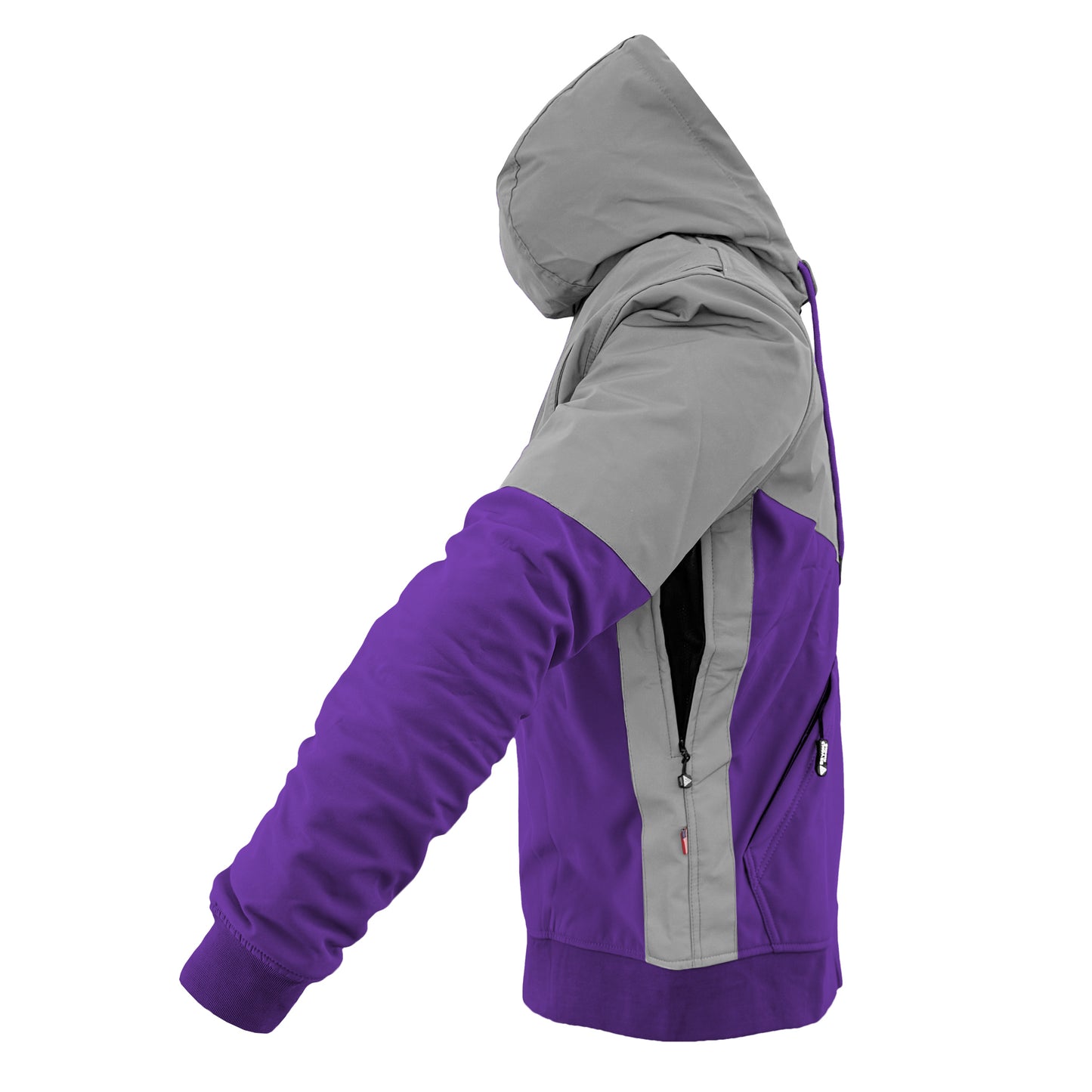 SoftShell Reflective Purple Eclipse Hoodie - with Pads