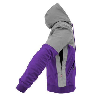 SoftShell Reflective Purple Eclipse Hoodie - with Pads