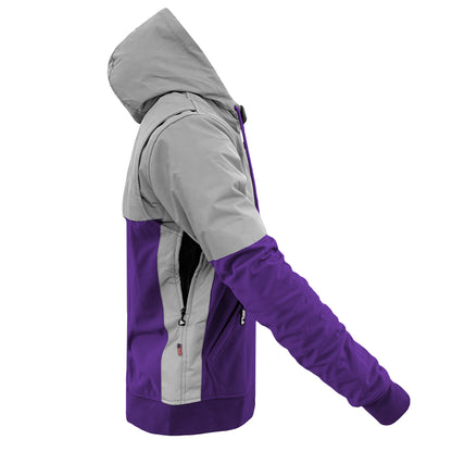 SoftShell Reflective Purple Eclipse Hoodie - with Pads