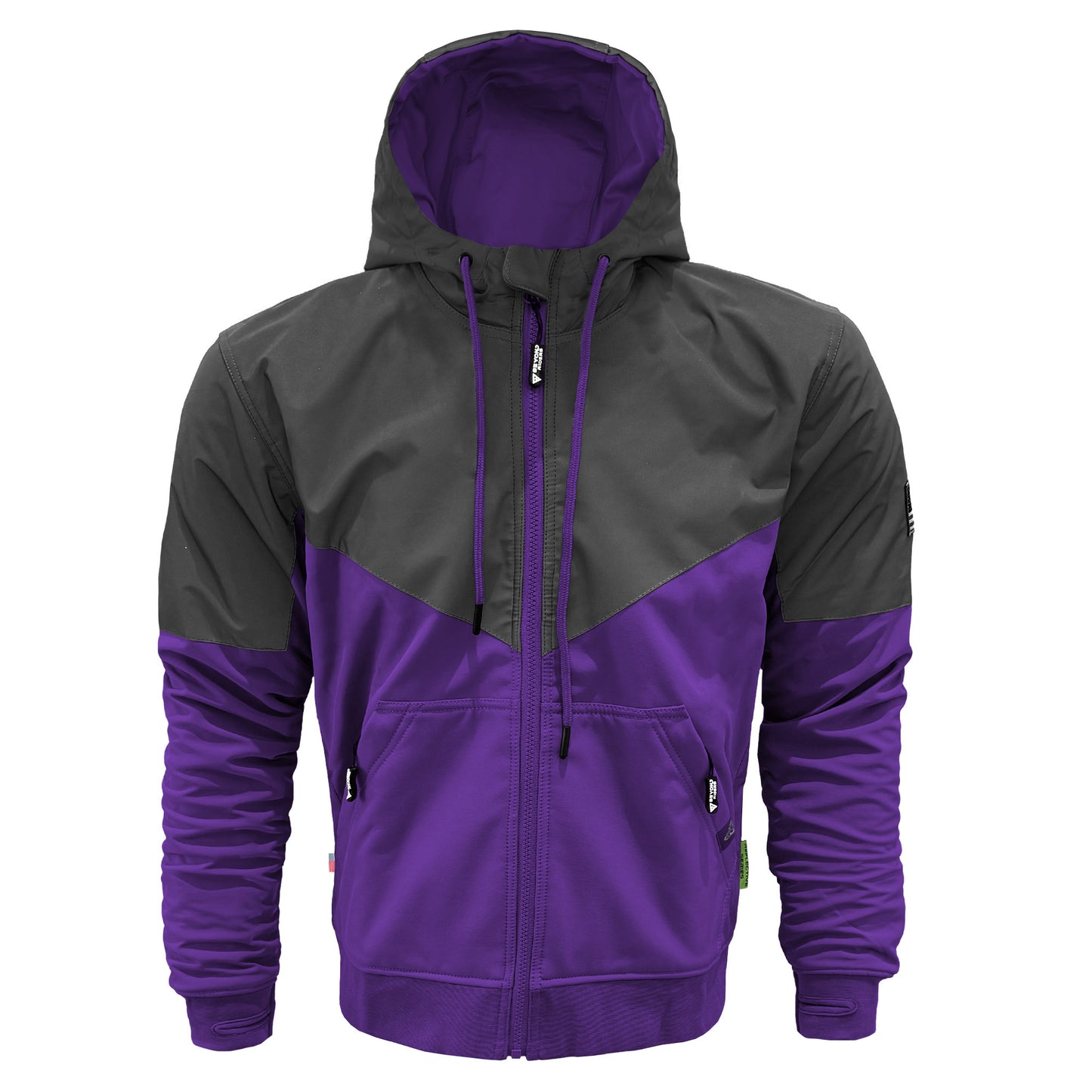 SoftShell Reflective Purple Nebula Hoodie - with Pads