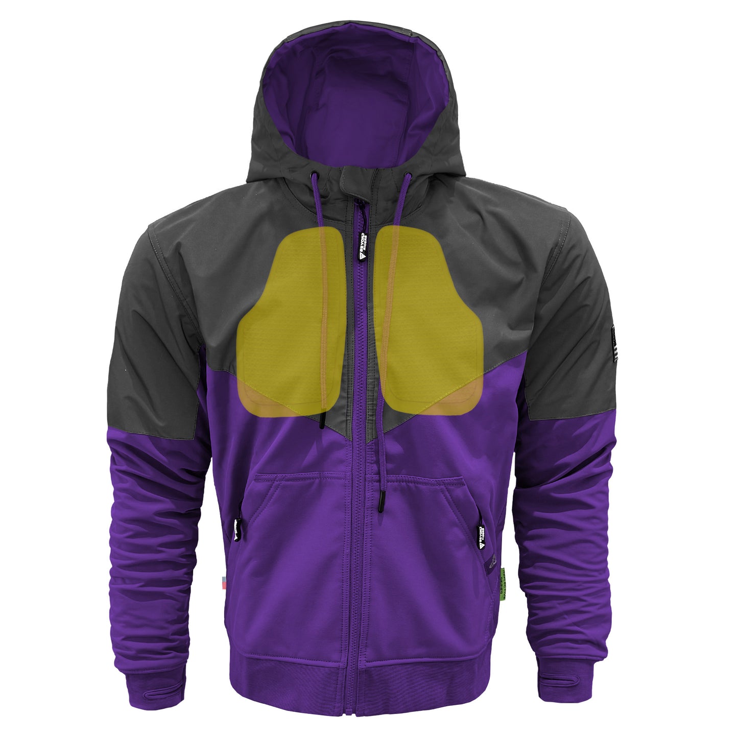 SoftShell Reflective Purple Nebula Hoodie - with Pads