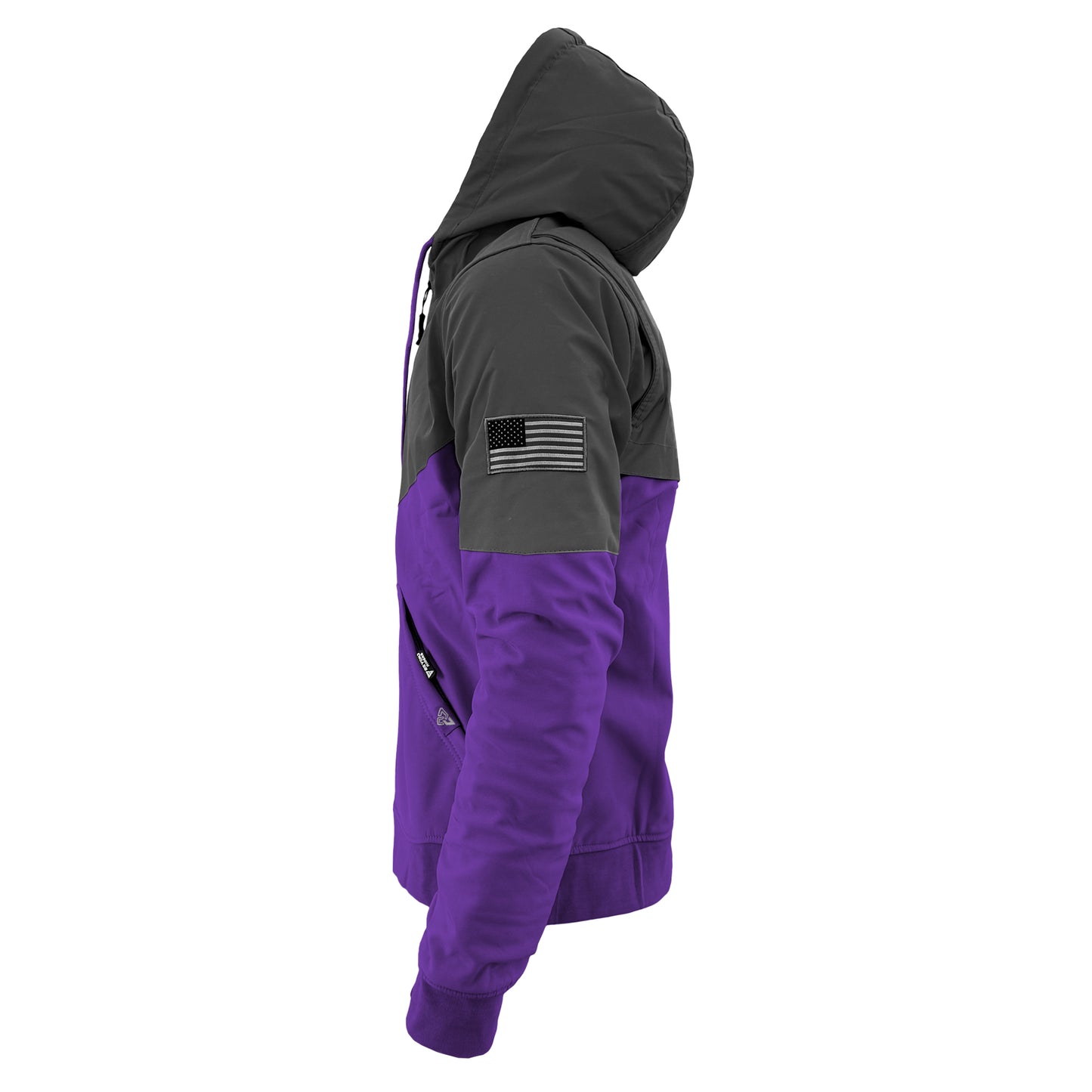SoftShell Reflective Purple Nebula Hoodie - with Pads
