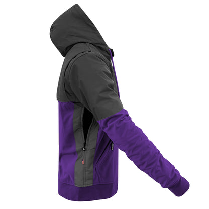SoftShell Reflective Purple Nebula Hoodie - with Pads