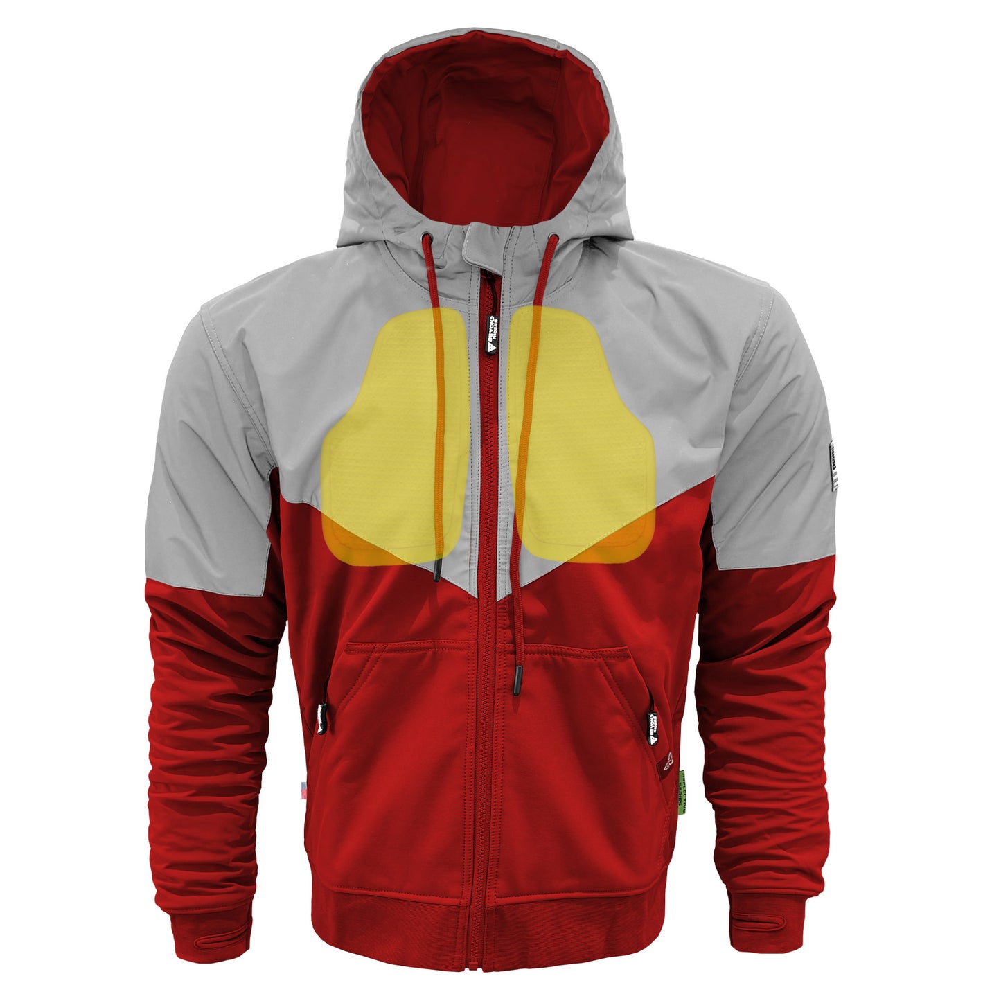 SoftShell Reflective Red Eclipse Hoodie - with Pads