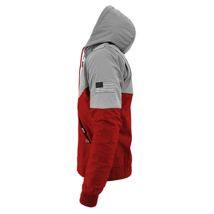 SoftShell Reflective Red Eclipse Hoodie - with Pads