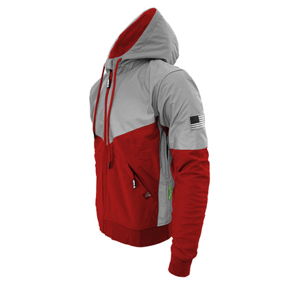 SoftShell Reflective Red Eclipse Hoodie - with Pads