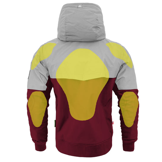 SoftShell Reflective Red Maroon Eclipse Hoodie - with Pads